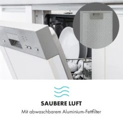 Alessia Dunstabzugshaube Kopffreihaube 350 M³/h Push Control Schwarz -Klarstein 10034717 de 0008 logo