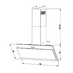 Alessia Dunstabzugshaube Kopffreihaube 350 M³/h Push Control Schwarz -Klarstein 10034717 yy 0009 logo Klarstein Alessia Dunstabzugshaube 90cm schwarz