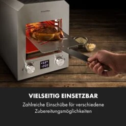 Hannibal Hochtemperaturgrill Indoor 2.200W 850°C Edelstahl Silber -Klarstein 10034803 de 0006 logo