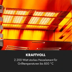 Hannibal Hochtemperaturgrill Indoor 2.200W 850°C Edelstahl Schwarz -Klarstein 10034804 de 0004 logo