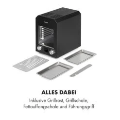 Hannibal Hochtemperaturgrill Indoor 2.200W 850°C Edelstahl Schwarz -Klarstein 10034804 de 0008 logo