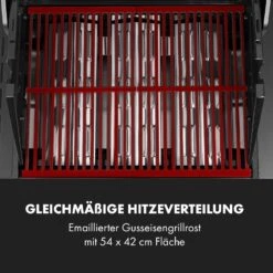 Valkyrie Gasgrill 3x3,2 + 2,9 KW Sichtfenster 54x42 Cm Grill Edelstahl -Klarstein 10034845 de 0008 logo