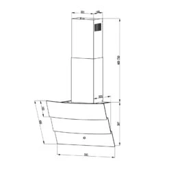 Antonia Dunstabzugshaube Kopffrei 60cm 350m³/h Touch-Bedienfeld Glas -Klarstein 10034867 yy 0010 logo Klarstein Antonia Dunstabzugshaube 60cm weiss