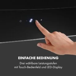 Antonia Dunstabzugshaube Kopffrei 90cm 350m³/h Touch-Bedienfeld Glas -Klarstein 10034868 de 0006 logo