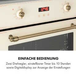 Elizabeth Einbaubackofen Retro 2200W 70L 50 - 250 °C Timer Display 13 Elizabeth Einbaubackofen Retro 2200W 70L 50 - 250 °C Timer Display -Klarstein 10034881 de 0005 logo