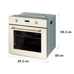 Elizabeth Einbaubackofen Retro 2200W 70L 50 - 250 °C Timer Display 16 Elizabeth Einbaubackofen Retro 2200W 70L 50 - 250 °C Timer Display -Klarstein 10034881 yy 0009 logo Klarstein Elizabeth Einbaubackofen creme