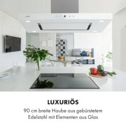 Valeria Inselhaube 90cm 650m³/h Touch EEC A LED Glas Edelstahl -Klarstein 10034974 de 0008 logo