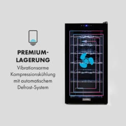 Shiraz 28 Uno Weinkühlschrank 74l 28Fl Touch-Bedienfeld 5-18°C -Klarstein 10035029 de 0005 logo