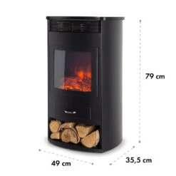 Bormio Smart Elektrokamin 950/1900W Thermostat Wochentimer -Klarstein 10035086 yy 0010 logo Klarstein Bormio Smart schwarz