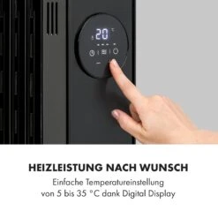 Thermaxx Heatstream Ölradiator 2500W 5-35 °C, 24h-Timer -Klarstein 10035109 de 0003 logo