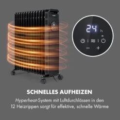 Thermaxx Heatstream Ölradiator 2500W 5-35 °C, 24h-Timer -Klarstein 10035109 de 0004 logo