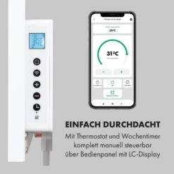 Wonderwall Air Art Smart Infrarotheizung 60x60cm 350W Wandinstallation App-Steuerung Gartenweg -Klarstein 10035117 de 0007 logo