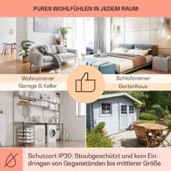 Wonderwall AirInfinite 720 Infrarotheizung 120x60cm 720W Fernbedienung -Klarstein 10035170 de 0005 usp