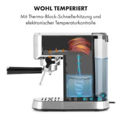 Futura Espressomaker 20 Bar 1450 Watt 20 Bar Wassertank: 1,25 Liter Rostfreier Edelstahl 12 Futura Espressomaker 20 Bar 1450 Watt 20 Bar Wassertank: 1,25 Liter Rostfreier Edelstahl -Klarstein 10035183 de 0003 logo