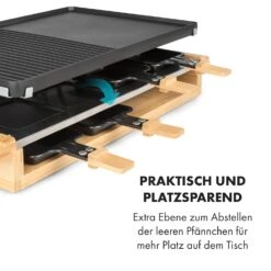 Tournedo Raclette 1200W Aluminiumguss 8 Personen Holz-Dekor -Klarstein 10035219 de 0005 logo