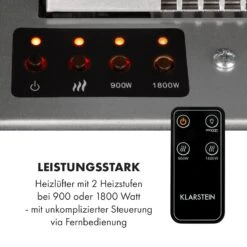 Heat 'n Beat Elektrischer Kamin 900/1800W LED Bluetooth-Speaker Flammenillusion 17 Heat 'n Beat Elektrischer Kamin 900/1800W LED Bluetooth-Speaker Flammenillusion -Klarstein 10035262 de 0008 logo