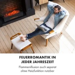 Kamini FXL Elektrischer Kamin Kamineinsatz 1000/2000W 2W LED Schwarz 12 Kamini FXL Elektrischer Kamin Kamineinsatz 1000/2000W 2W LED Schwarz -Klarstein 10035275 de 0005 logo