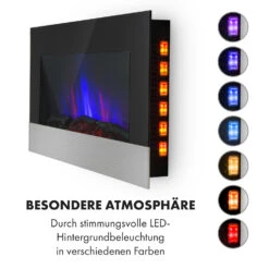 Basel Baseline Elektrokamin 2000 Watt 2 Heizstufen 7 Farben Glas 12 Basel Baseline Elektrokamin 2000 Watt 2 Heizstufen 7 Farben Glas -Klarstein 10035296 de 0003 logo