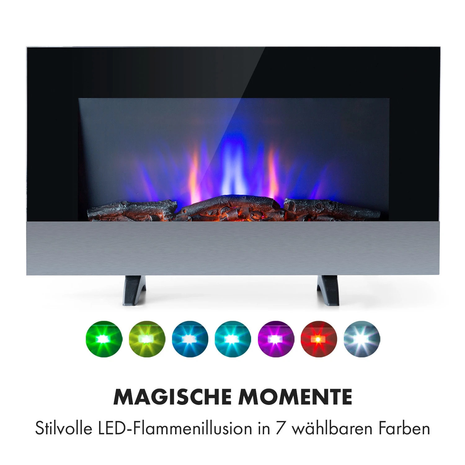 Basel Baseline Elektrokamin 2000 Watt 2 Heizstufen 7 Farben Glas 5 Basel Baseline Elektrokamin 2000 Watt 2 Heizstufen 7 Farben Glas – Bild 5