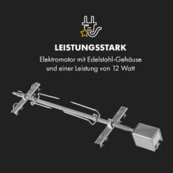 Sauenland Survivor Spanferkelgrill Drehspieß 12W 70kg Max. Edelstahl -Klarstein 10035372 de 0006 logo