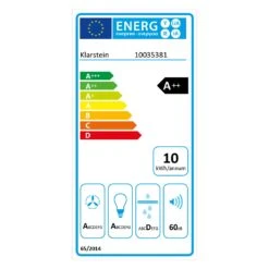 Eleonora 60 Dunstabzugshaube 426 M³/h Touch-Panel Ambiente-Licht -Klarstein 10035381 energy label