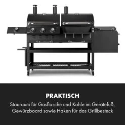 Kingsville Smoker Kombigrill Gas Kohle Smoker 13,5kW 3+1 Brenner 16 Kingsville Smoker Kombigrill Gas Kohle Smoker 13,5kW 3+1 Brenner -Klarstein 10035409 de 0006 logo