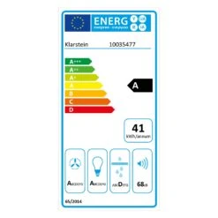 Remy Brilliant Edition Inselhaube 90cm 609 M³/h EEK A LED Glas -Klarstein 10035477 energy label