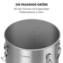 Gärkeller Pro XL Fermentierkessel 60 Liter Ablassventil 304-Edelstahl -Klarstein 10035622 de 0003 logo