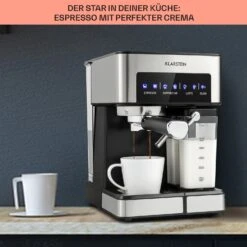 Arabica Comfort Espressomaschine 1350W 20 Bar 1,8l Touch-Bedienfeld 10 Arabica Comfort Espressomaschine 1350W 20 Bar 1,8l Touch-Bedienfeld -Klarstein 10035655 de 0004 usp