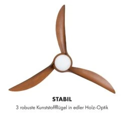 Monteverde Deckenventilator Deckenleuchte 52" 8.376m³/h 3 Flügel 11 Monteverde Deckenventilator Deckenleuchte 52" 8.376m³/h 3 Flügel -Klarstein 10035788 de 0004 logo