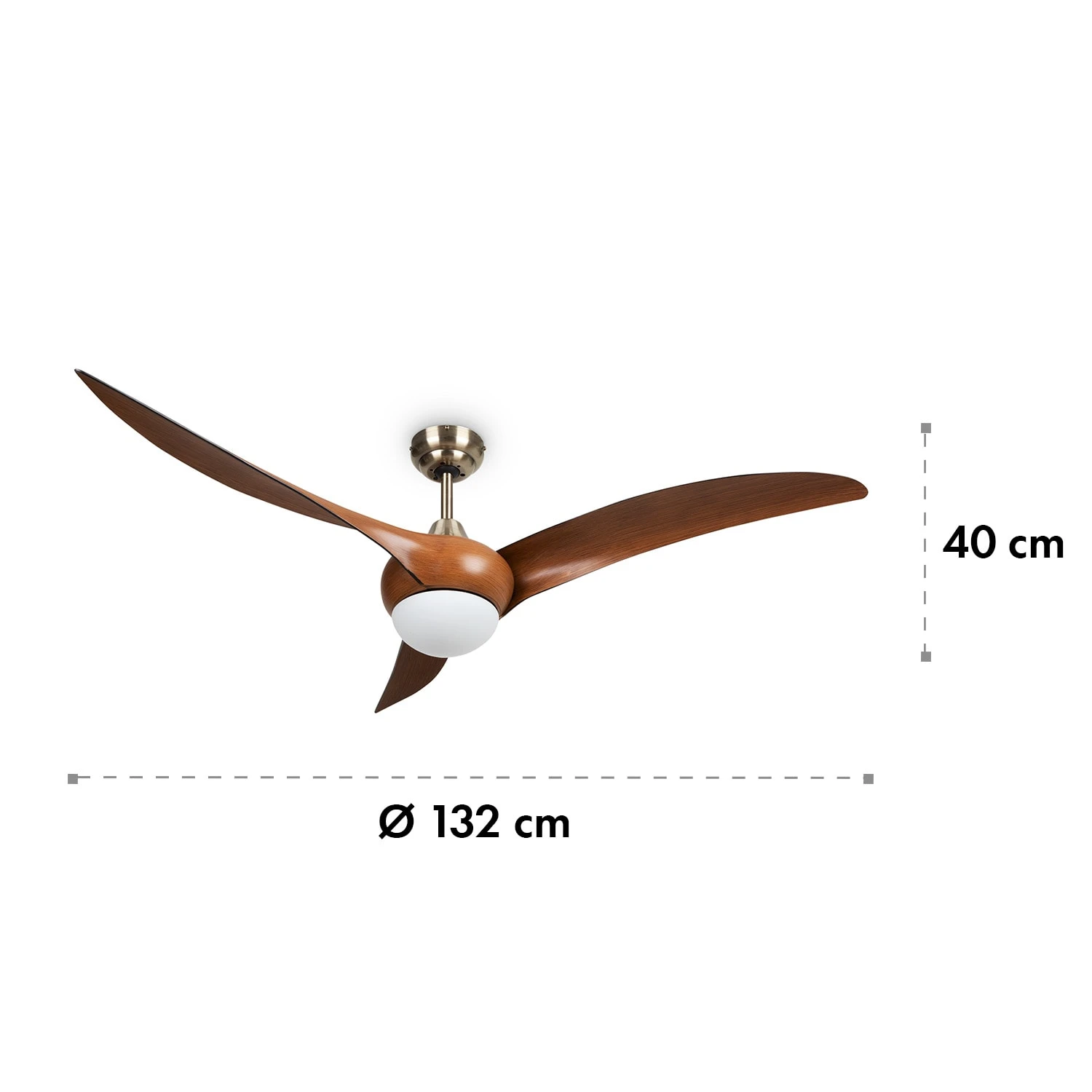Monteverde Deckenventilator Deckenleuchte 52" 8.376m³/h 3 Flügel 7 Monteverde Deckenventilator Deckenleuchte 52" 8.376m³/h 3 Flügel – Bild 7