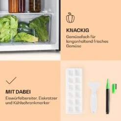 Spitzbergen 83 Kühlschrank 76 Liter Plus 7-Liter-Gefrierfach 2 Böden -Klarstein 10035971 de 0005 logo