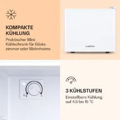 Geheimversteck Mini-Kühlschrank 2 Ebenen 17Ltr. 26dB Thermoelektrisch 11 Geheimversteck Mini-Kühlschrank 2 Ebenen 17Ltr. 26dB Thermoelektrisch -Klarstein 10036104 de 0005 logo