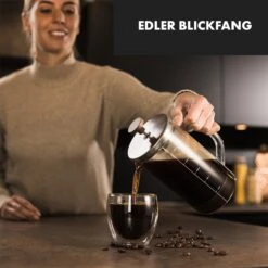 Glaswerk Ristretto French Press 1 Liter Borosilikatglas Edelstahl Walnussholz -Klarstein 10036368 de 0004 logo