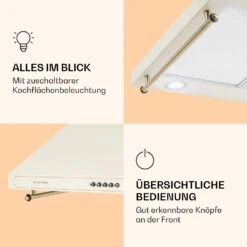 Victoria Dunstabzugshaube 60cm Retro-Design 644,5m³/h 2 LED-Lampen -Klarstein 10036447 de 0004 logo