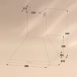 Victoria Dunstabzugshaube 60cm Retro-Design 644,5m³/h 2 LED-Lampen -Klarstein 10036447 de 0006 logo