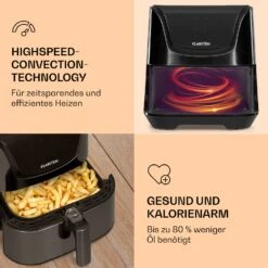 AeroVital Deluxe Heißluftfritteuse 1700W 5,4 Liter Edelstahl -Klarstein 10036476 de 0005 logo