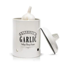 Montana Knoblauchtopf Emaille-Stahlblech 12 X 18 Cm (ØxH) Rostfrei -Klarstein 10037445 yy 0003 logo