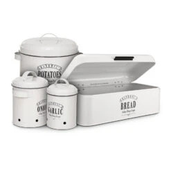 Montana Knoblauchtopf Emaille-Stahlblech 12 X 18 Cm (ØxH) Rostfrei -Klarstein 10037445 yy 0005 logo