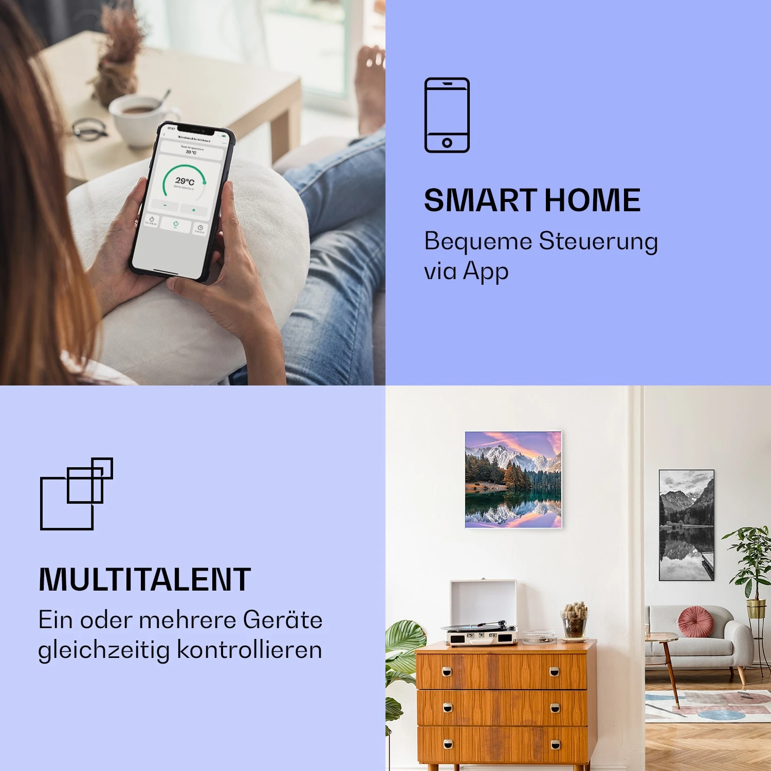 Wonderwall Air Art Smart Infrarotheizung See 60x60cm 350W 2 Wonderwall Air Art Smart Infrarotheizung See 60x60cm 350W – Bild 2