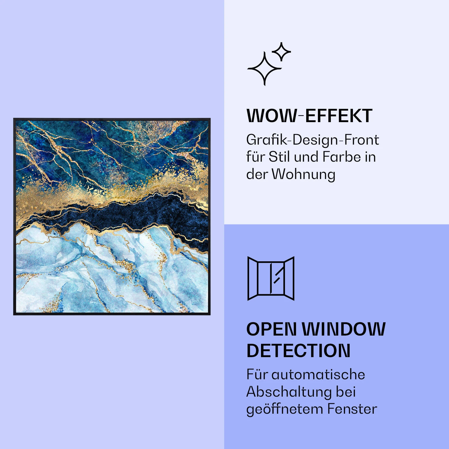 Wonderwall Air Art Smart Infrarotheizung Blauer Marmor 60x60cm 350W 6 Wonderwall Air Art Smart Infrarotheizung Blauer Marmor 60x60cm 350W – Bild 6