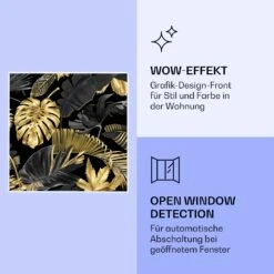 Wonderwall Air Art Smart Infrarotheizung Schwarze Blume 60x60cm 350W -Klarstein 10037830 de 0006 logo