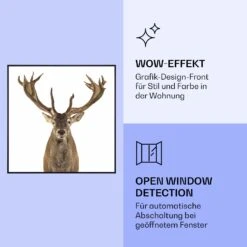 Wonderwall Air Art Smart Infrarotheizung Hirsch 60x60cm 350W -Klarstein 10037831 de 0006 logo