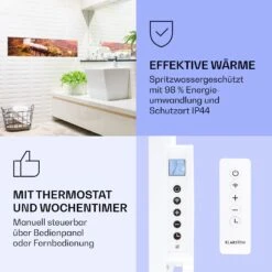 Wonderwall Air Art Smart Infrarotheizung Zug 120x30cm 350W -Klarstein 10037838 de 0004 logo