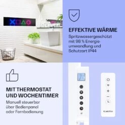 Wonderwall Air Art Smart Infrarotheizung Spiel 120x30cm 350W -Klarstein 10037842 de 0004 logo