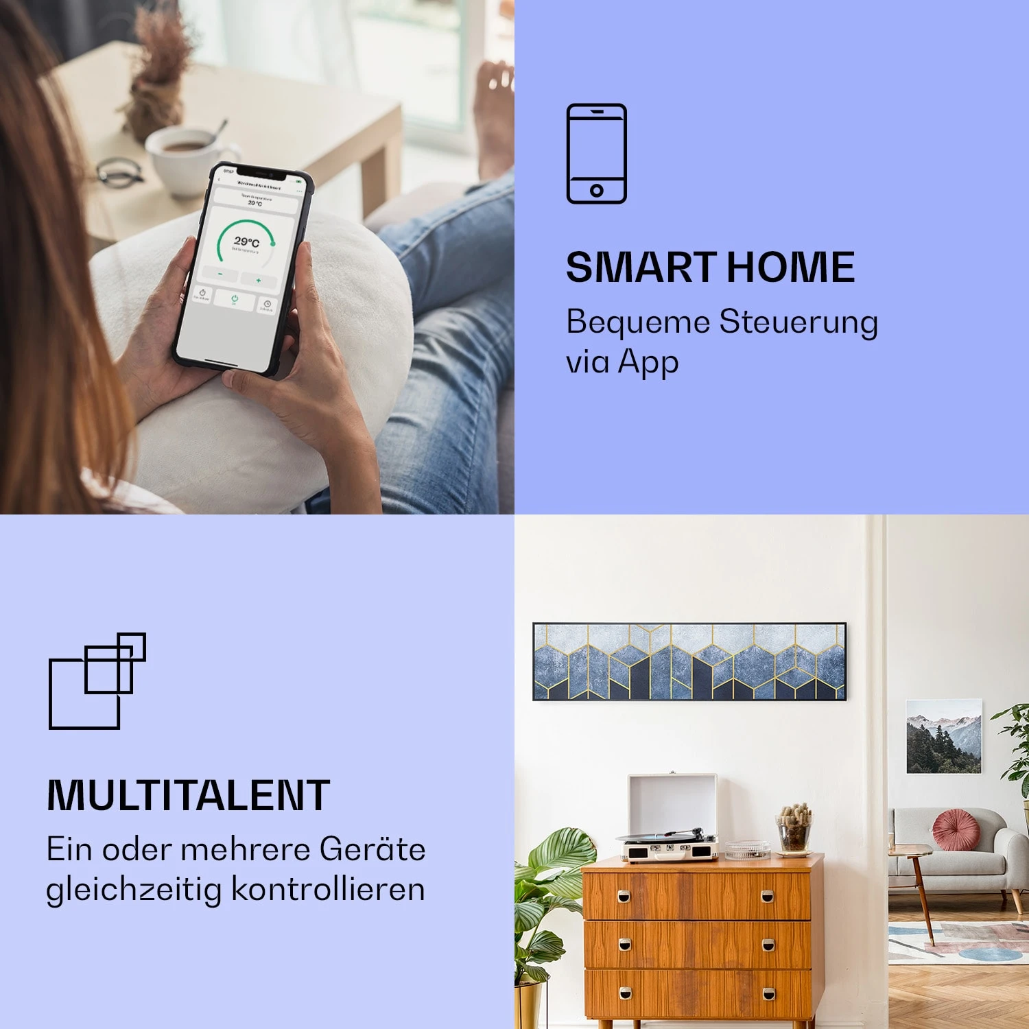 Wonderwall Air Art Smart Infrarotheizung Blaue Linie 120x30cm 350W 2 Wonderwall Air Art Smart Infrarotheizung Blaue Linie 120x30cm 350W – Bild 2