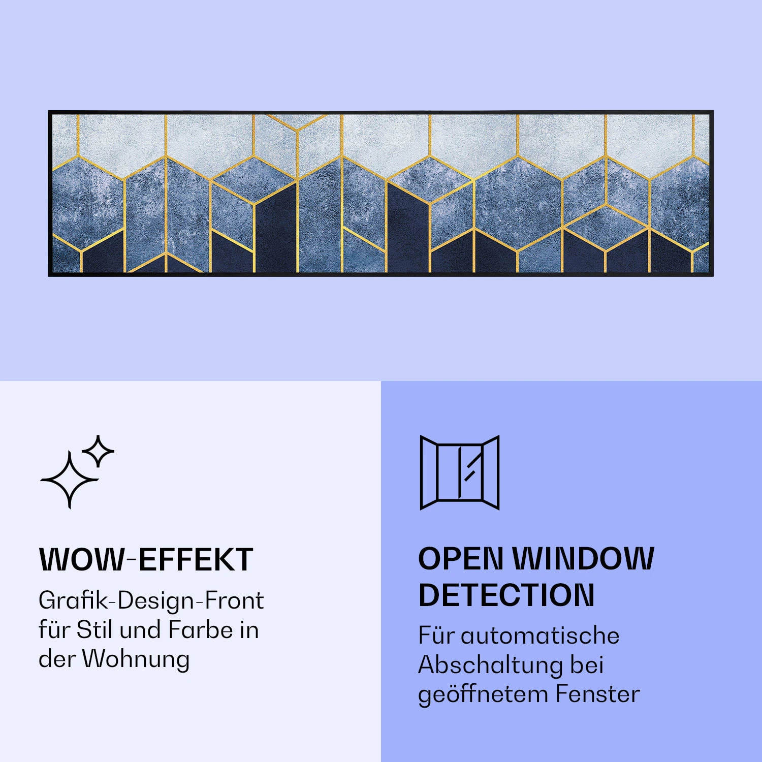 Wonderwall Air Art Smart Infrarotheizung Blaue Linie 120x30cm 350W 6 Wonderwall Air Art Smart Infrarotheizung Blaue Linie 120x30cm 350W – Bild 6