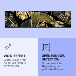 Wonderwall Air Art Smart Infrarotheizung Schwarze Blume 120x30cm 350W -Klarstein 10037851 de 0006 logo