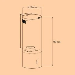 Barella Dunstabzugshaube 35,5 X 93,5 X 43 Cm Umluft 557 M³/h LED Aktivkohlefilter 12 Barella Dunstabzugshaube 35,5 X 93,5 X 43 Cm Umluft 557 M³/h LED Aktivkohlefilter -Klarstein 10037863 yy 0006 logo