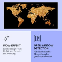 Wonderwall Air Art Smart Infrarotheizung Goldene Karte 120x60cm 700W -Klarstein 10037874 de 0006 logo